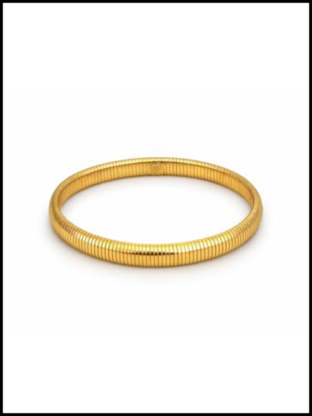Chunky Gold Plated Link Bangle Stretch Bracelet Stainless Steel Waterproof Women